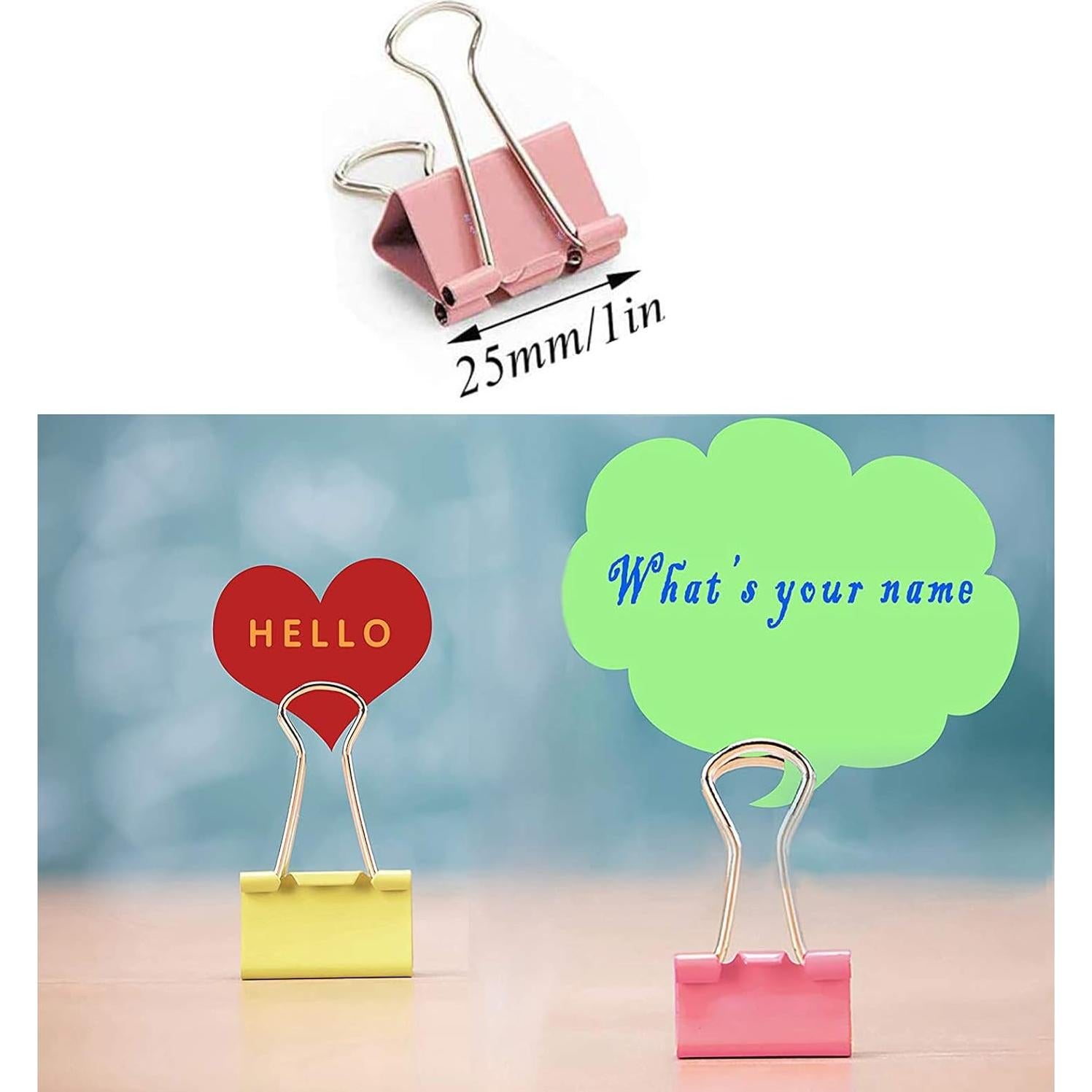 Clips de Carpeta Pequeños Ufmarine 1" Coloridos 64 Pcs