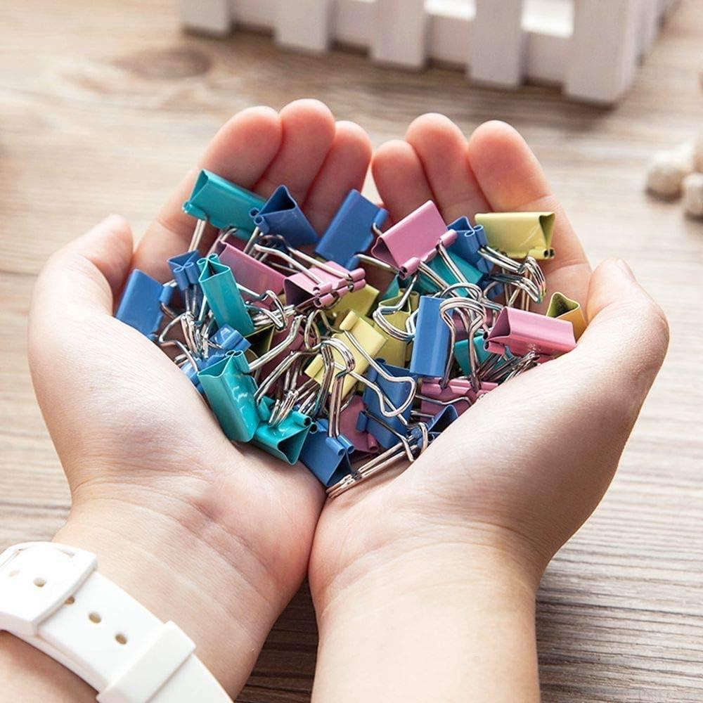 Clips de Carpeta Pequeños Ufmarine 1" Coloridos 64 Pcs