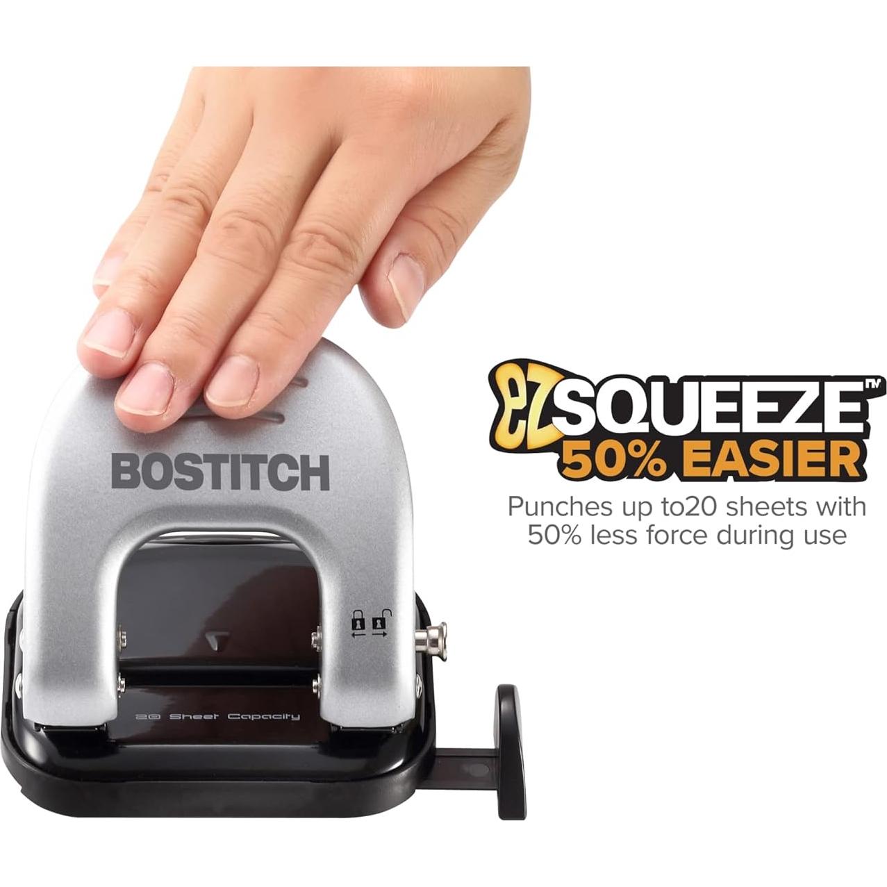 Perforador Bostitch EZ Squeeze 2 Agujeros 20 Hojas Metal