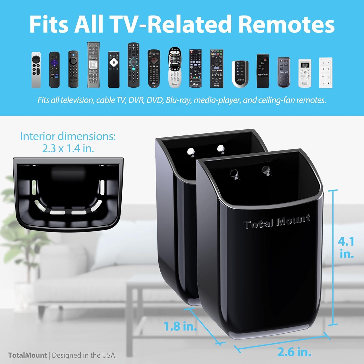 Soportes de Control Remoto TotalMount - Adhesivo Removible, 2 Piezas