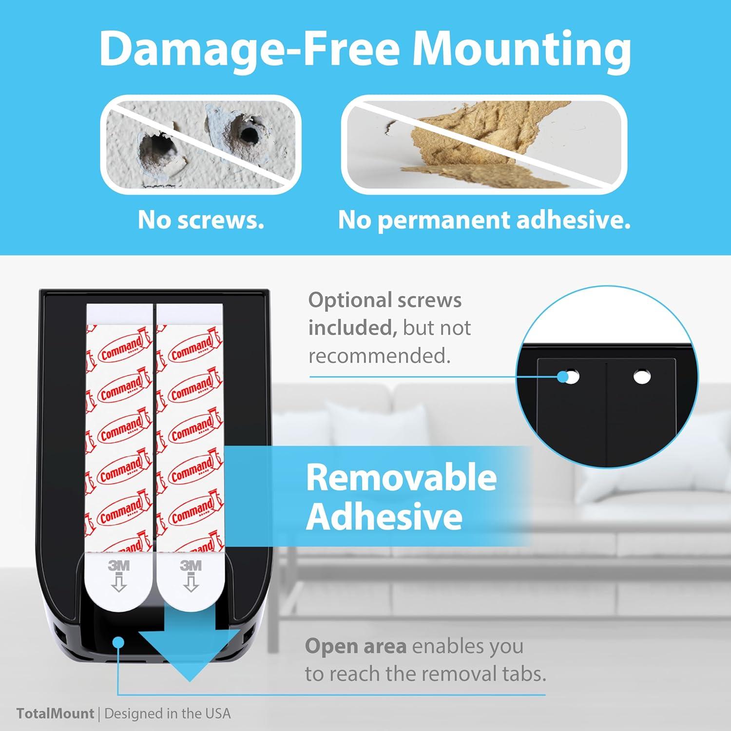 Soportes de Control Remoto TotalMount - Adhesivo Removible, 2 Piezas