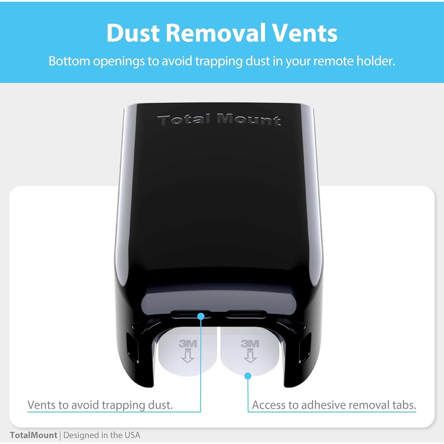 Soportes de Control Remoto TotalMount - Adhesivo Removible, 2 Piezas