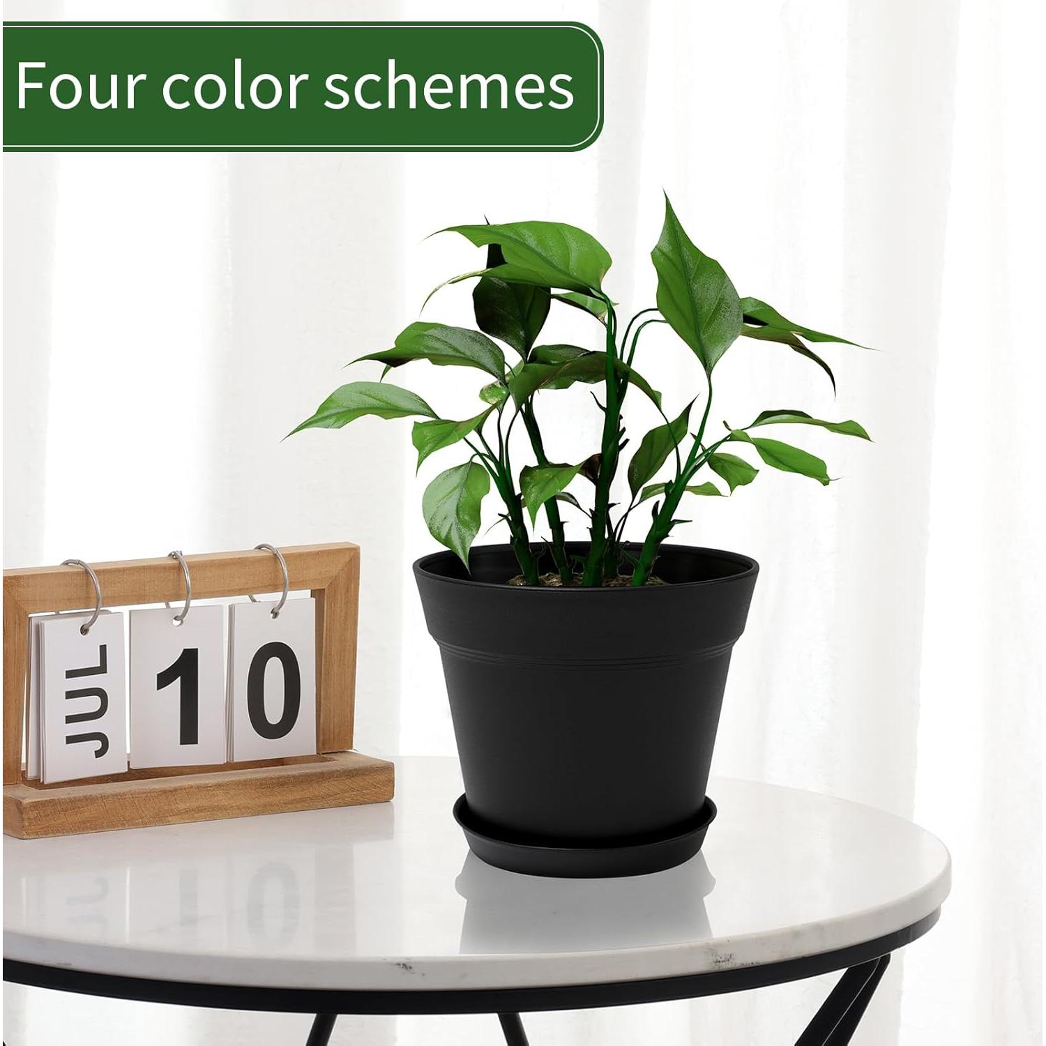 GARDIFE Paquete de 20 macetas redondas de 10 cm negras