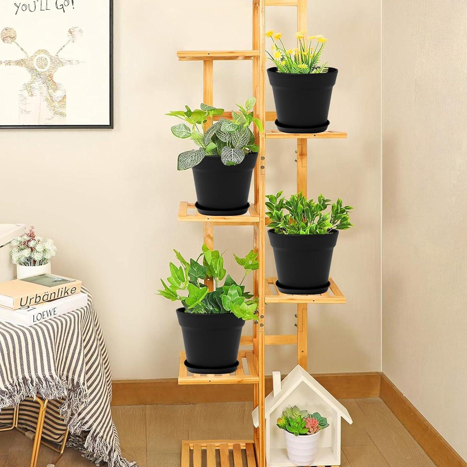 GARDIFE Paquete de 20 macetas redondas de 10 cm negras