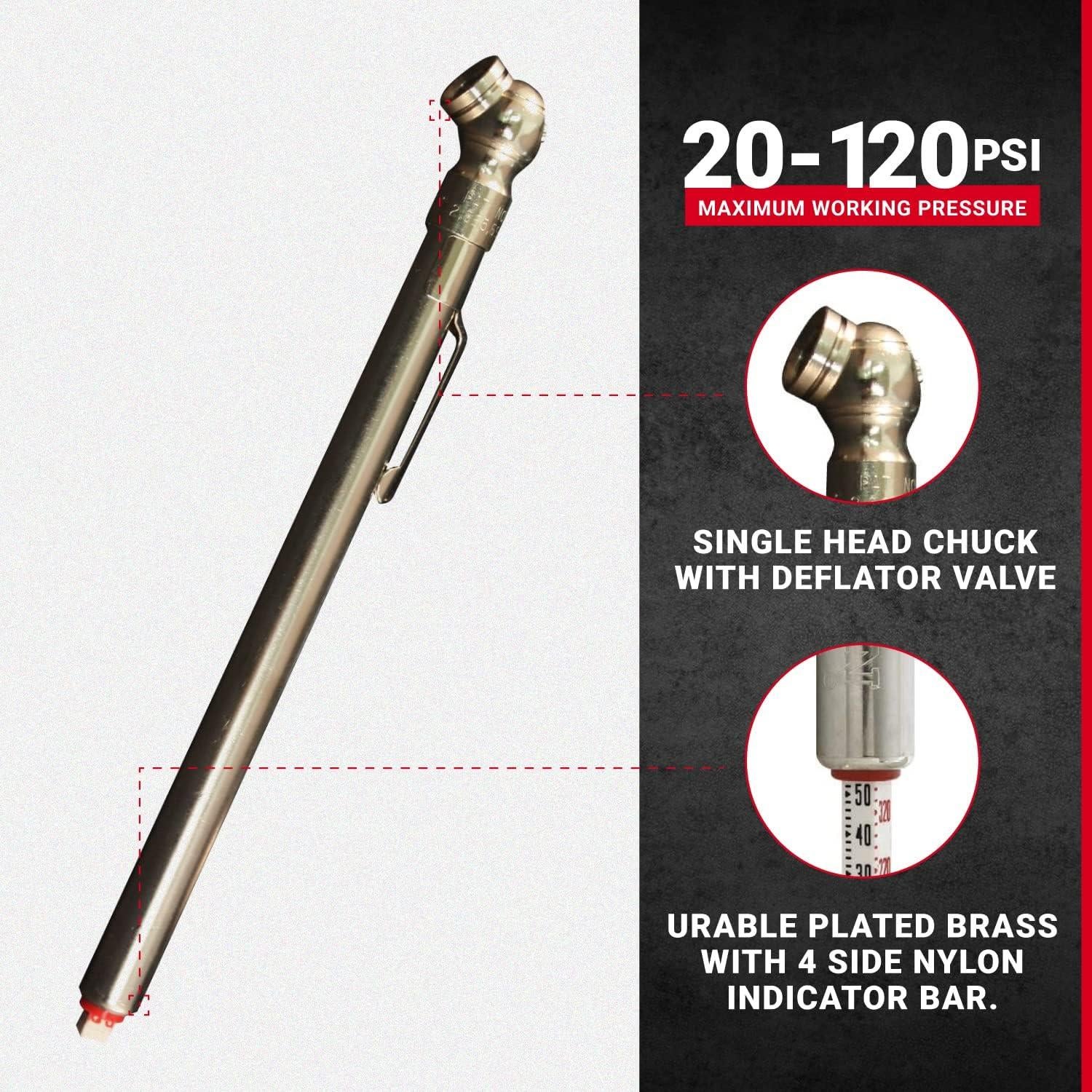 Medidor de Presión de Neumáticos Milton S-925 para Camiones y Bicicletas