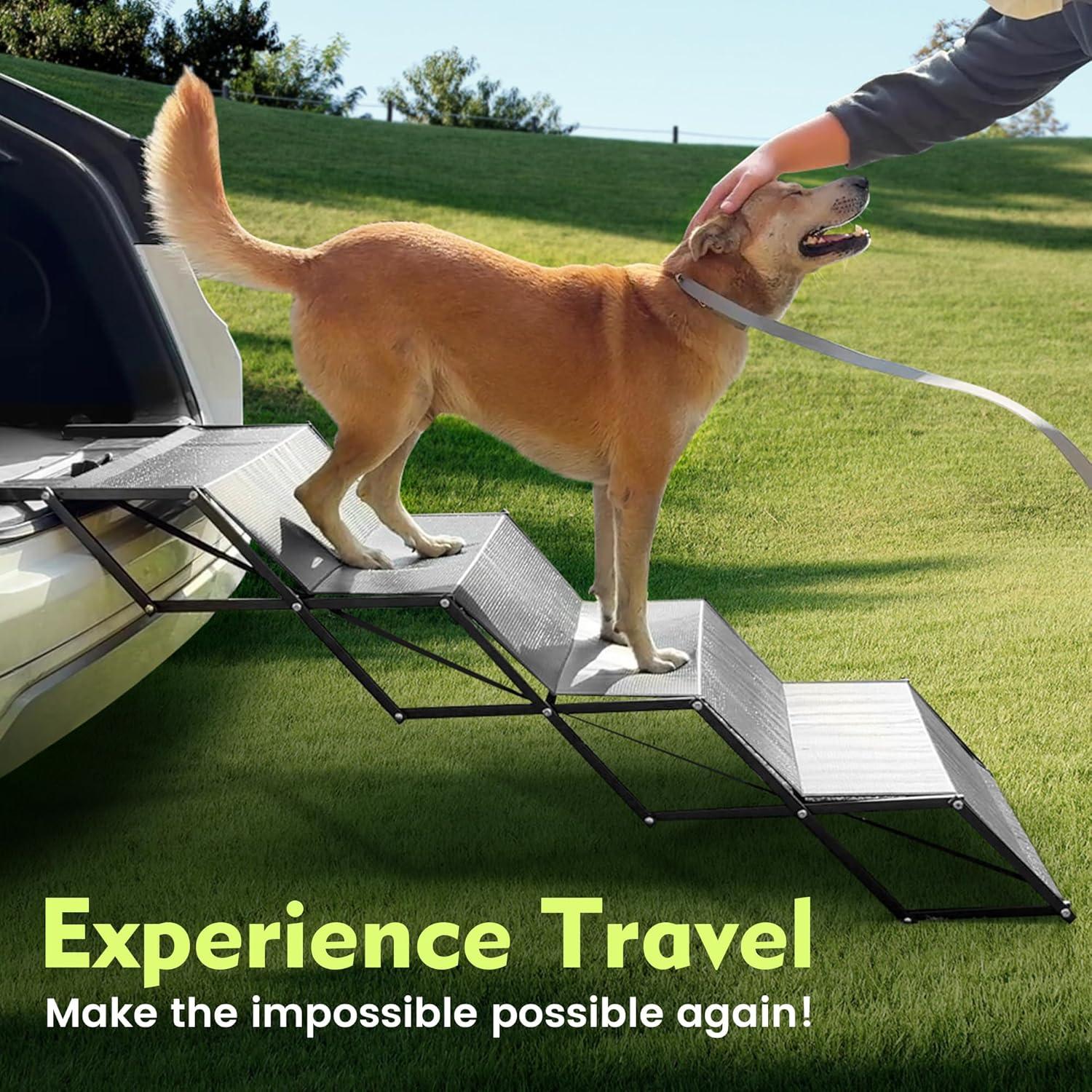 Rampa para Perros Marudina Extra Ancha 60 cm 4 Pasos Plegable