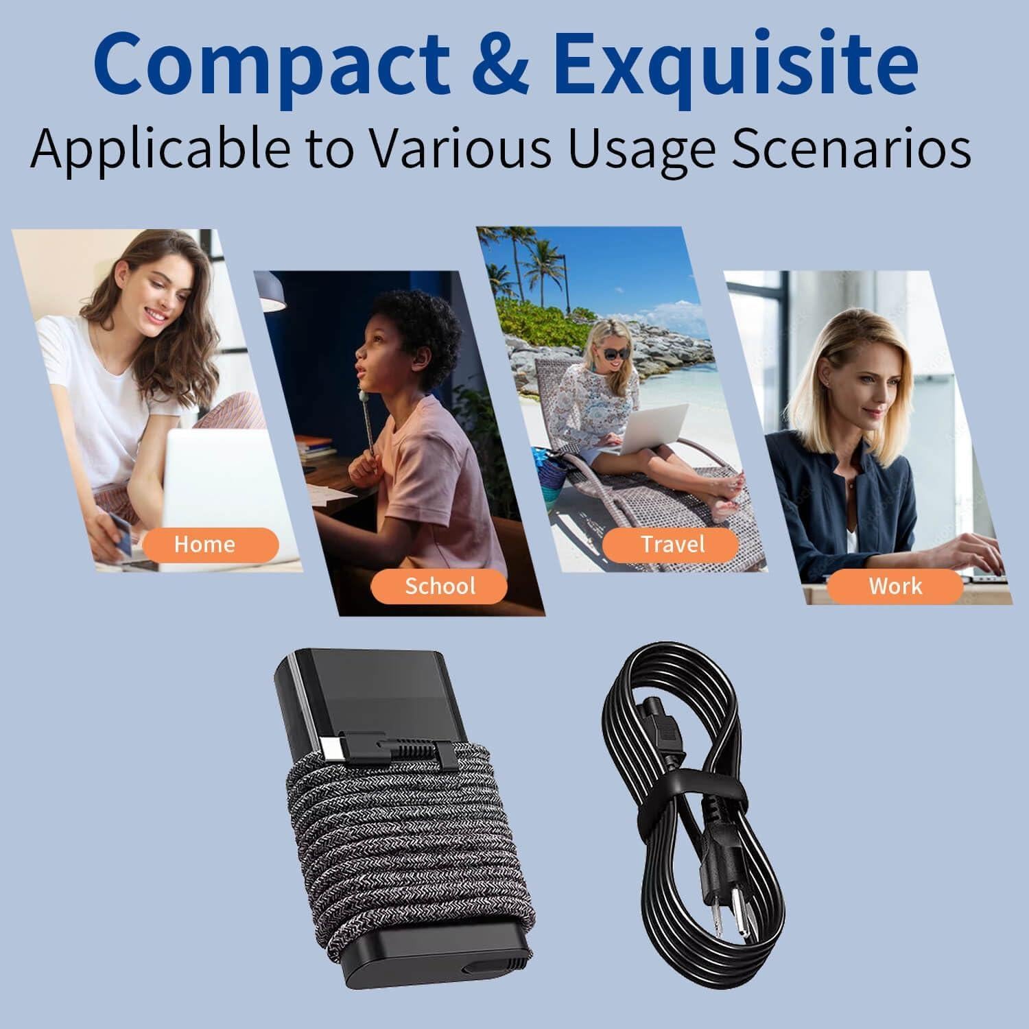 Cargador Laptop HP Slim 65W USB-C Adaptador Tipo C