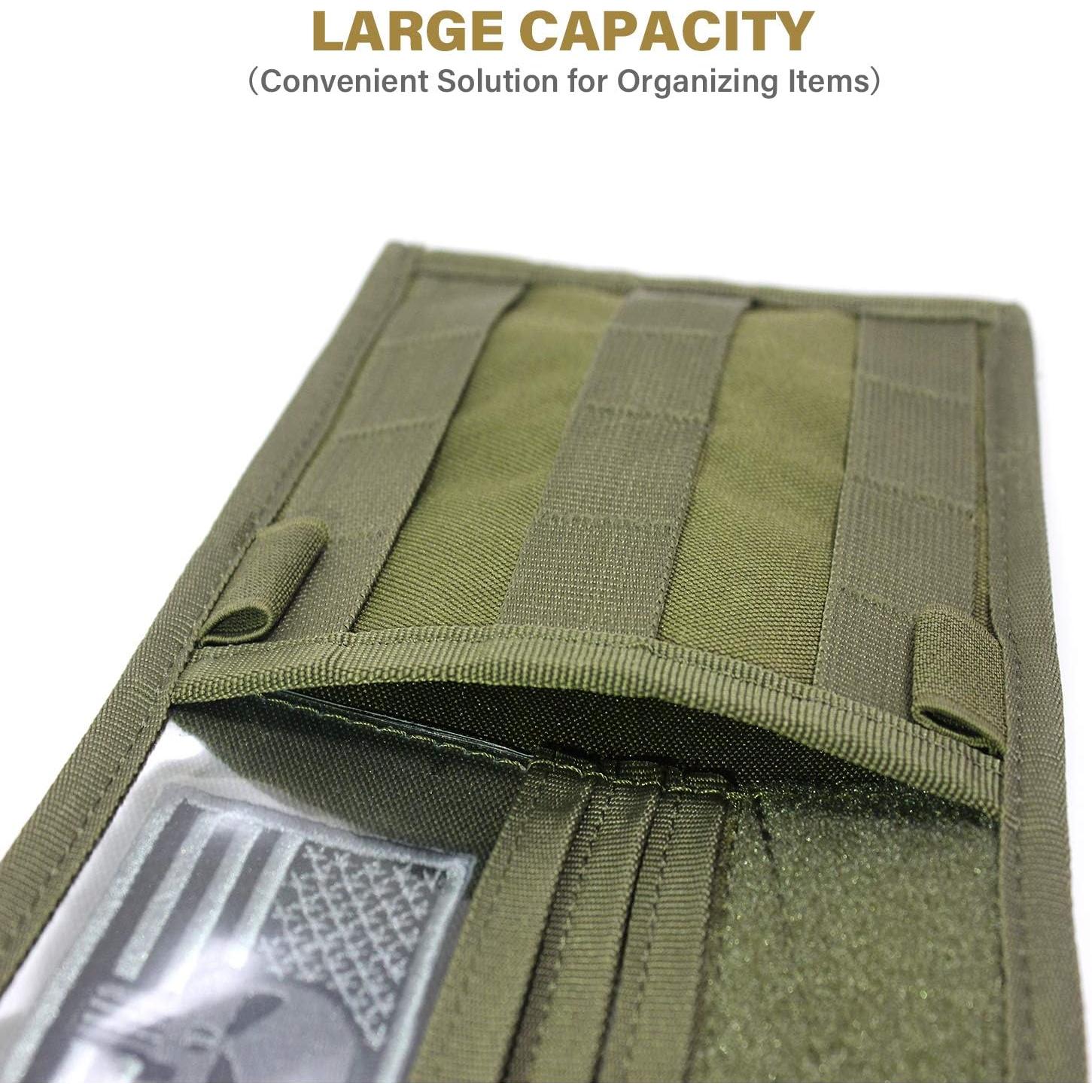 Organizador de Visera de Coche WYNEX Molle Verde Militar 30x16cm