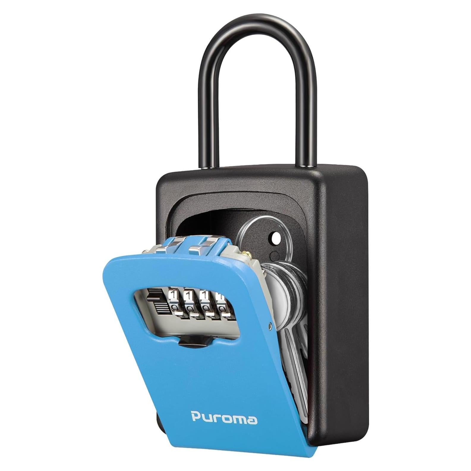 Caja de Llave Puroma Grande con Combinación Reajustable Azul