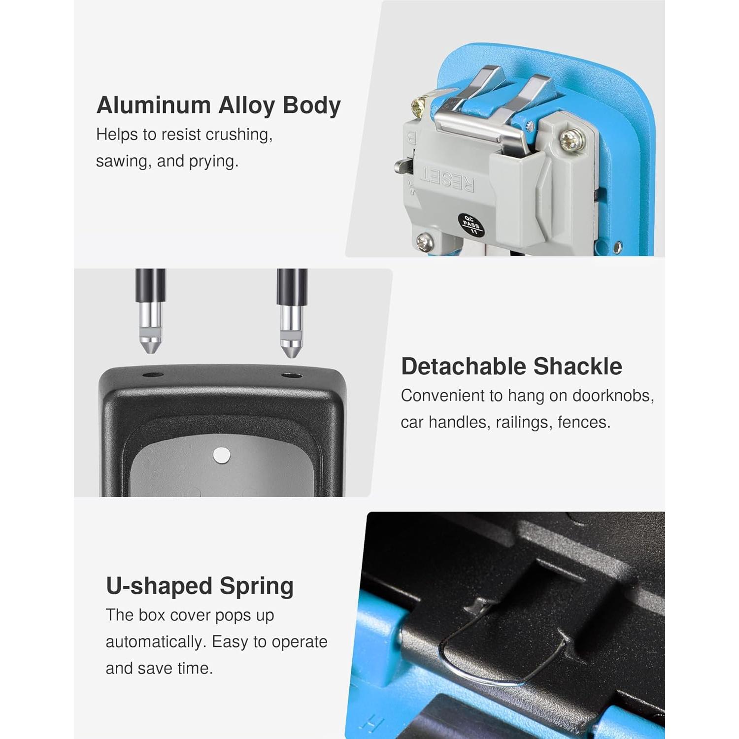 Caja de Llave Puroma Grande con Combinación Reajustable Azul