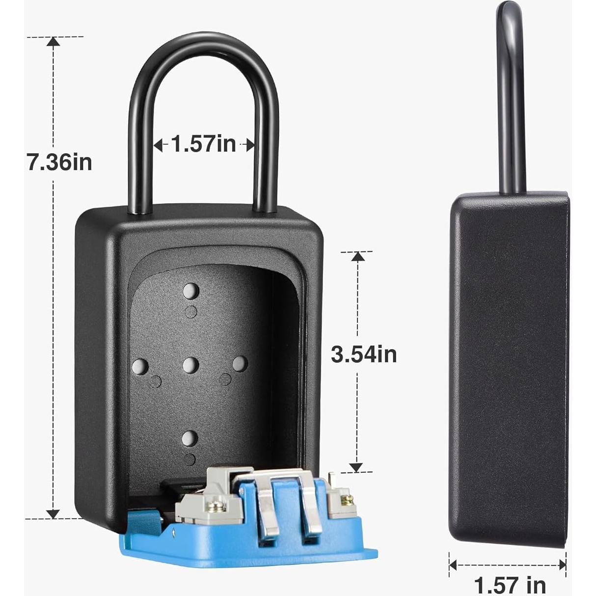 Caja de Llave Puroma Grande con Combinación Reajustable Azul