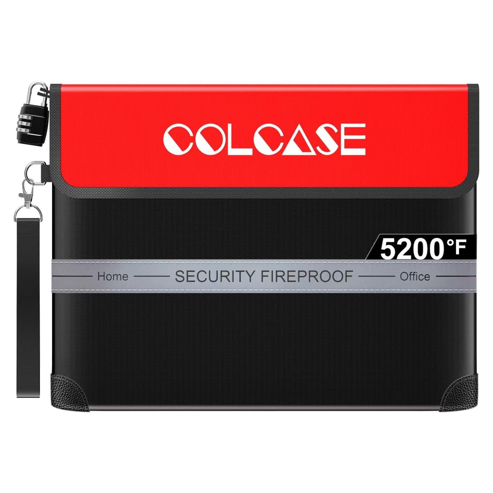Bolsa Ignífuga COLCASE 5200°F Impermeable con Cerradura 38x27cm