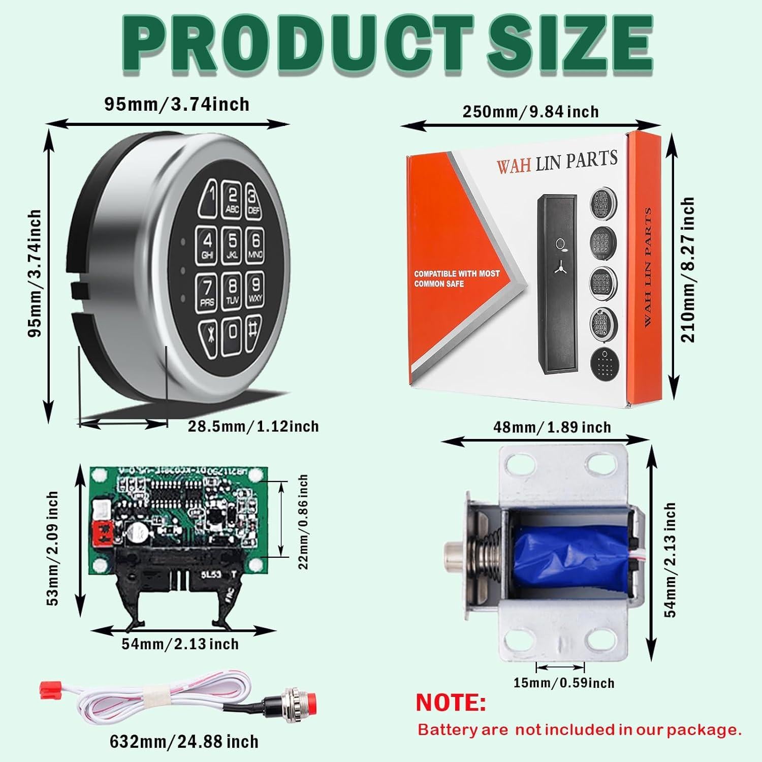 Cerradura Electrónica de Caja Fuerte WAH LIN con Teclado Digital
