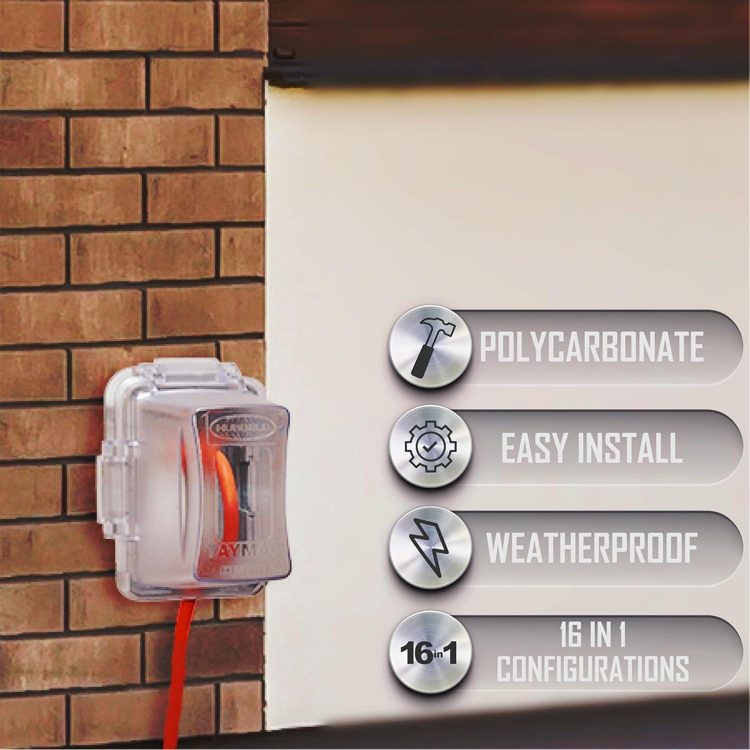 Cubierta de Enchufe Eléctrico TayMac MM720C 1-Gang Resistente