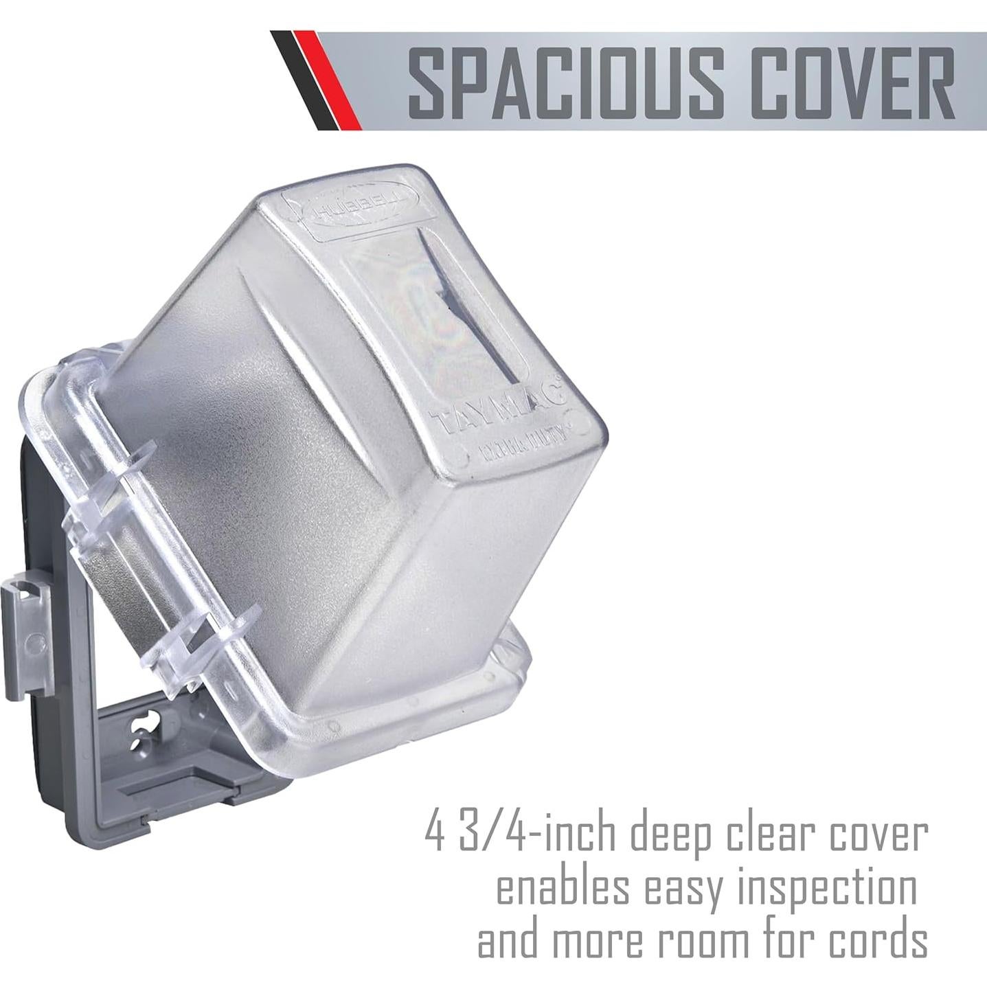 Cubierta de Enchufe Eléctrico TayMac MM720C 1-Gang Resistente