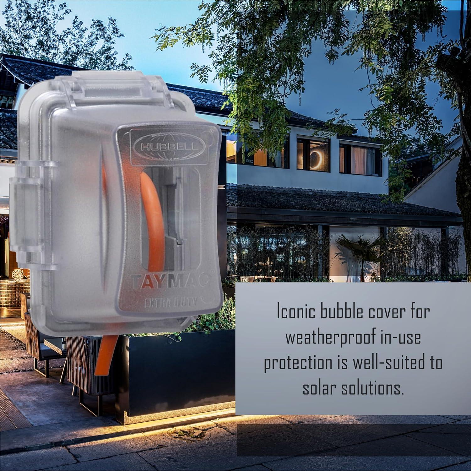 Cubierta de Enchufe Eléctrico TayMac MM720C 1-Gang Resistente