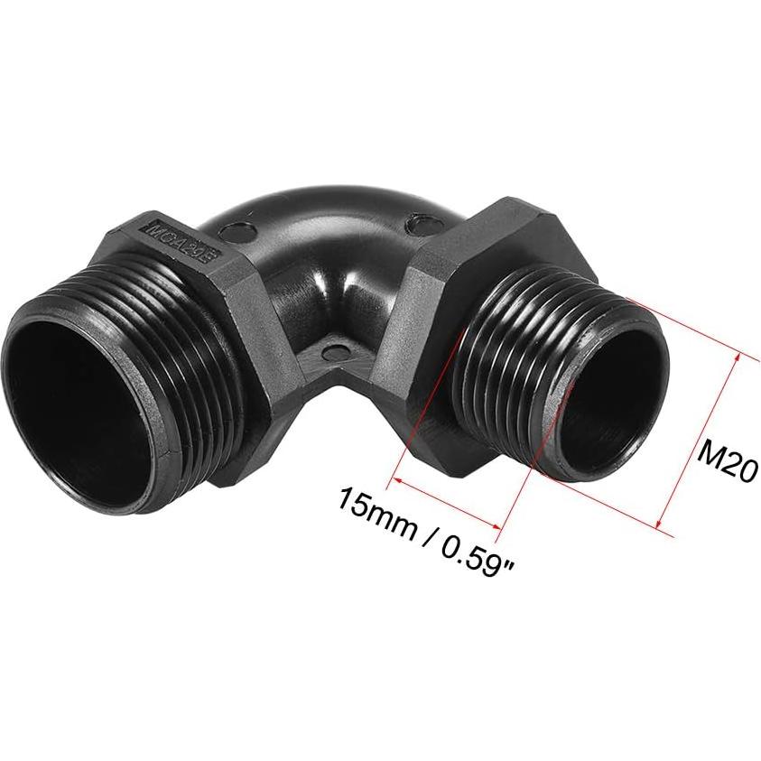 Conector Impermeable M20 uxcell Nylon IP68 2 Pcs 6-11mm