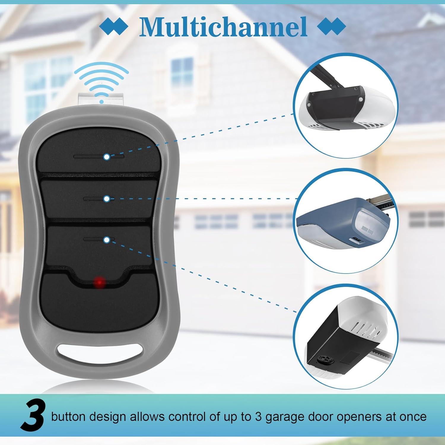 2 for Genie Garage Door Opener Remote, Compatible with Genie IntelliCode/Overhead CodeDodger Garage Door Opener, G3T-R O3T-A O3T-BX 315/390MHZ, 3-Years-Warranty