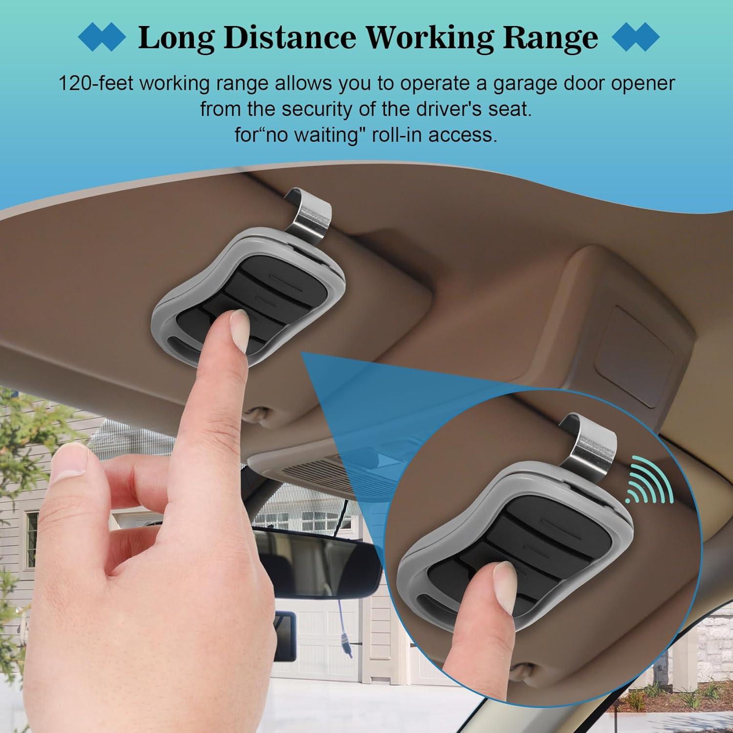 2 for Genie Garage Door Opener Remote, Compatible with Genie IntelliCode/Overhead CodeDodger Garage Door Opener, G3T-R O3T-A O3T-BX 315/390MHZ, 3-Years-Warranty