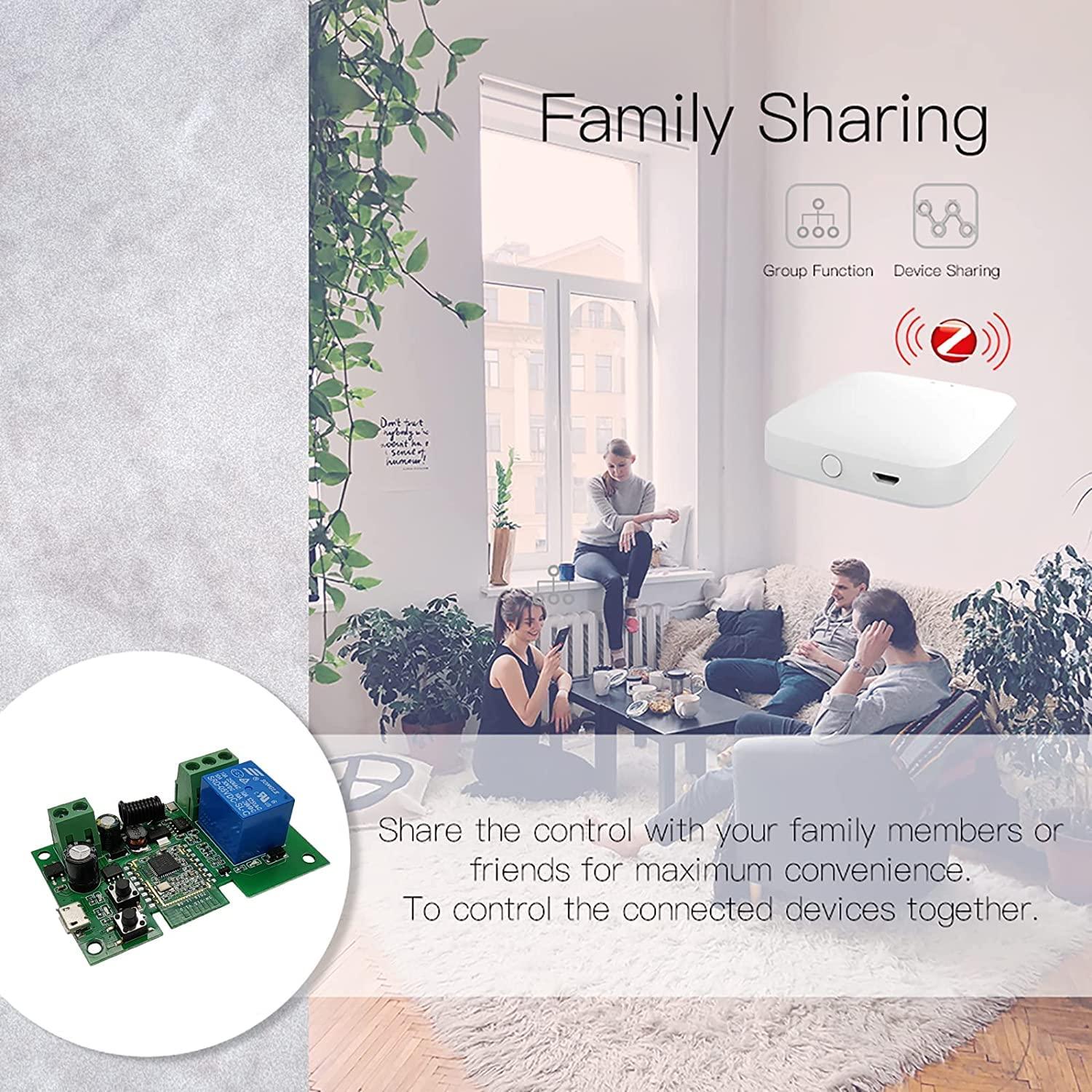 Relé Inteligente Tuya Zigbee 1 Canal Control Remoto 433MHz