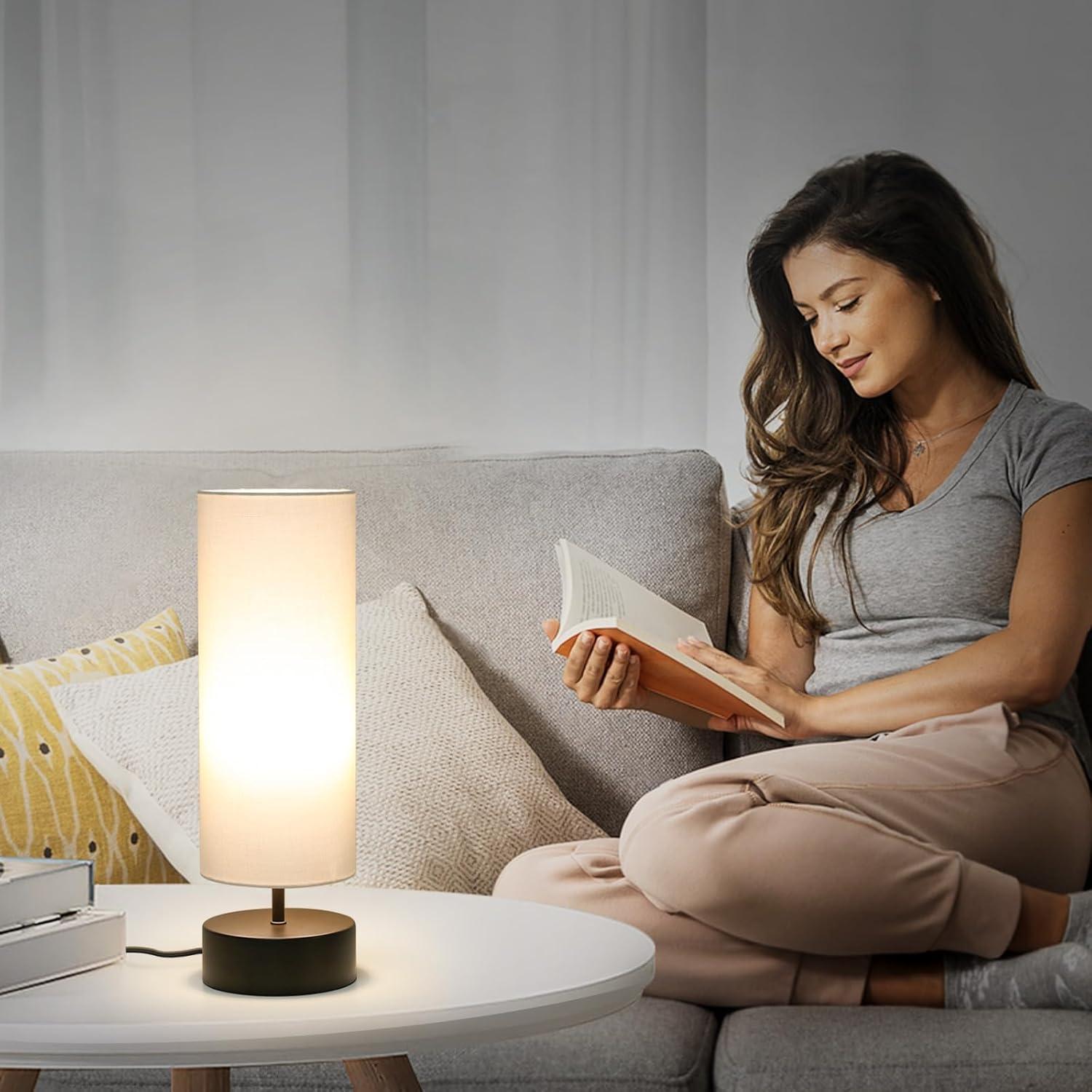 Lámpara de Mesa Táctil Regulable Seaside Village 445mm Beige