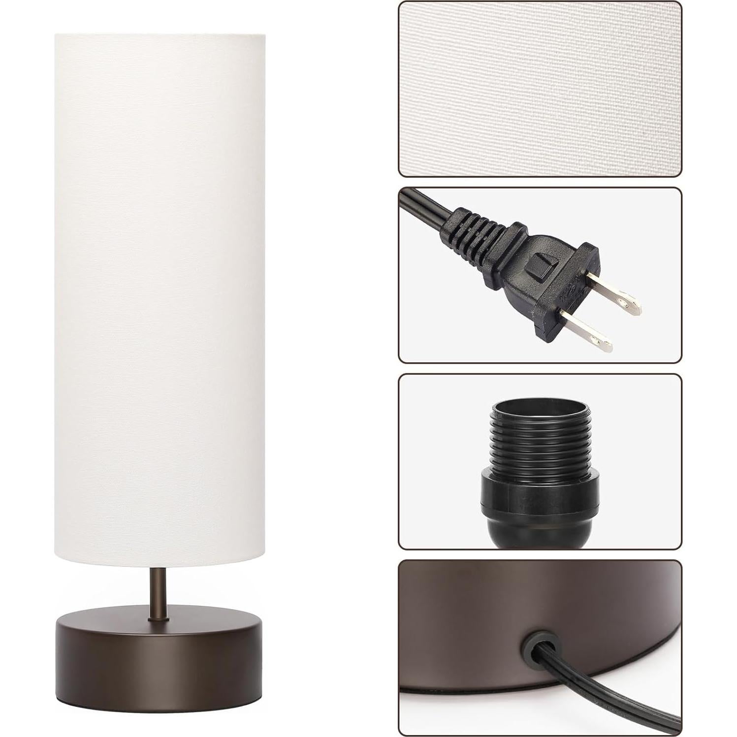 Lámpara de Mesa Táctil Regulable Seaside Village 445mm Beige