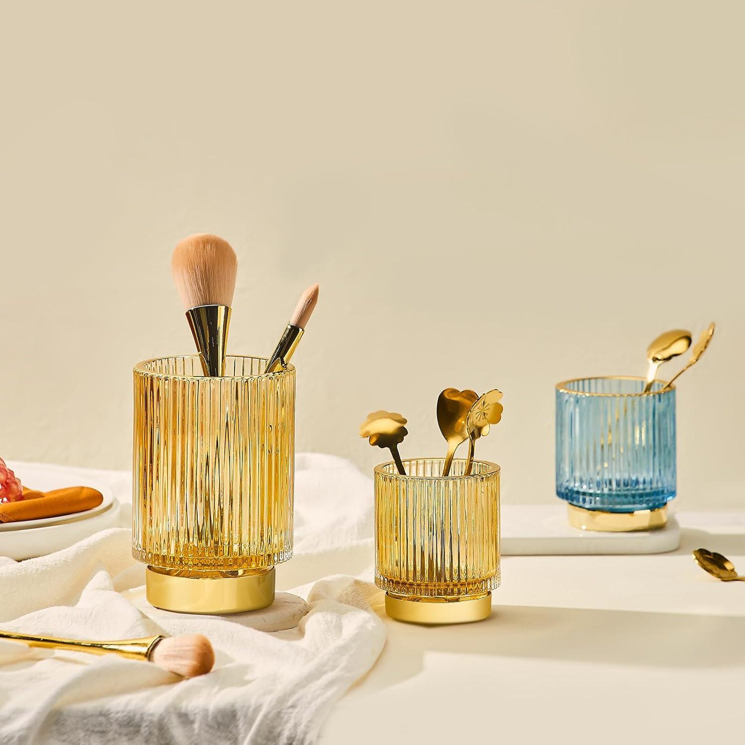 Organizador de Brochas LEICURACE de Vidrio Azul 236.6ml