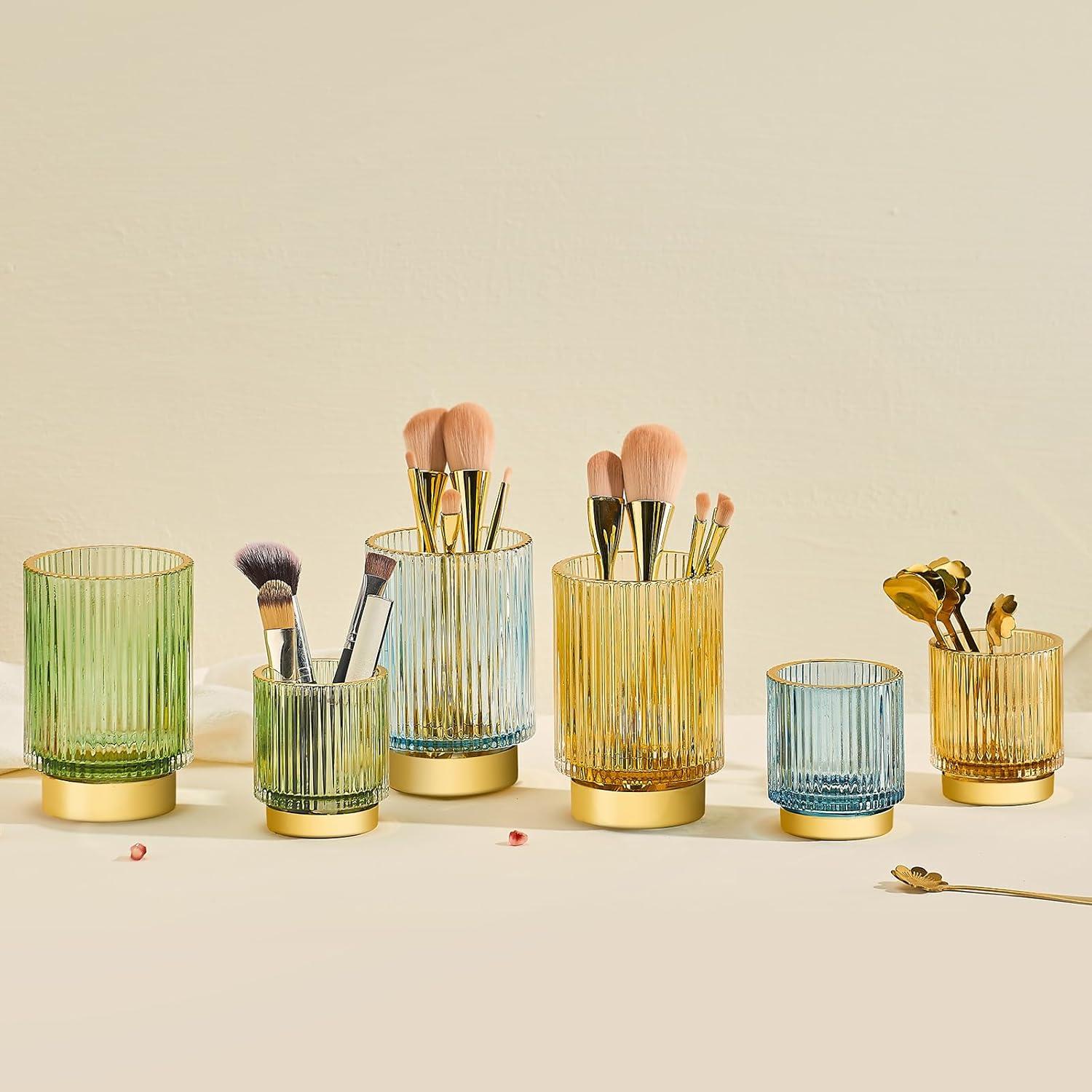 Organizador de Brochas LEICURACE de Vidrio Azul 236.6ml