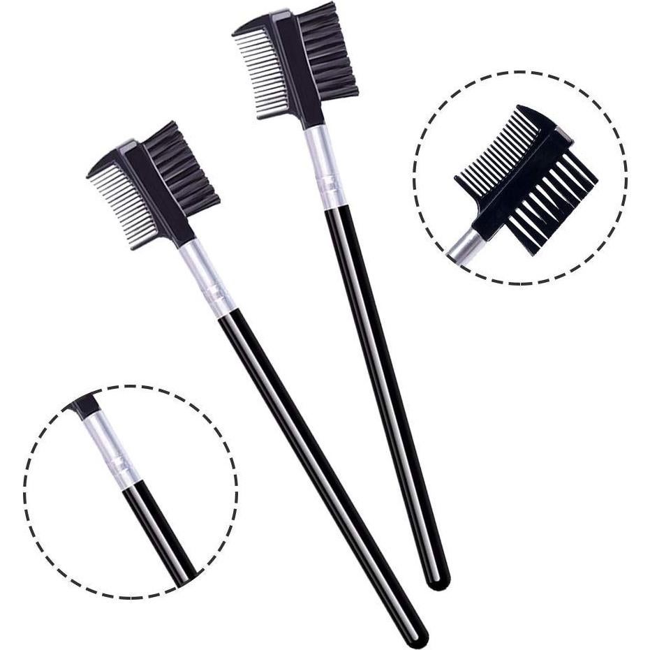 Peine para Pestañas y Cejas LOOKSEVEN 16cm Doble Cabeza