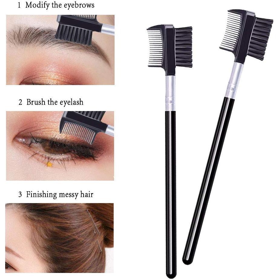 Peine para Pestañas y Cejas LOOKSEVEN 16cm Doble Cabeza