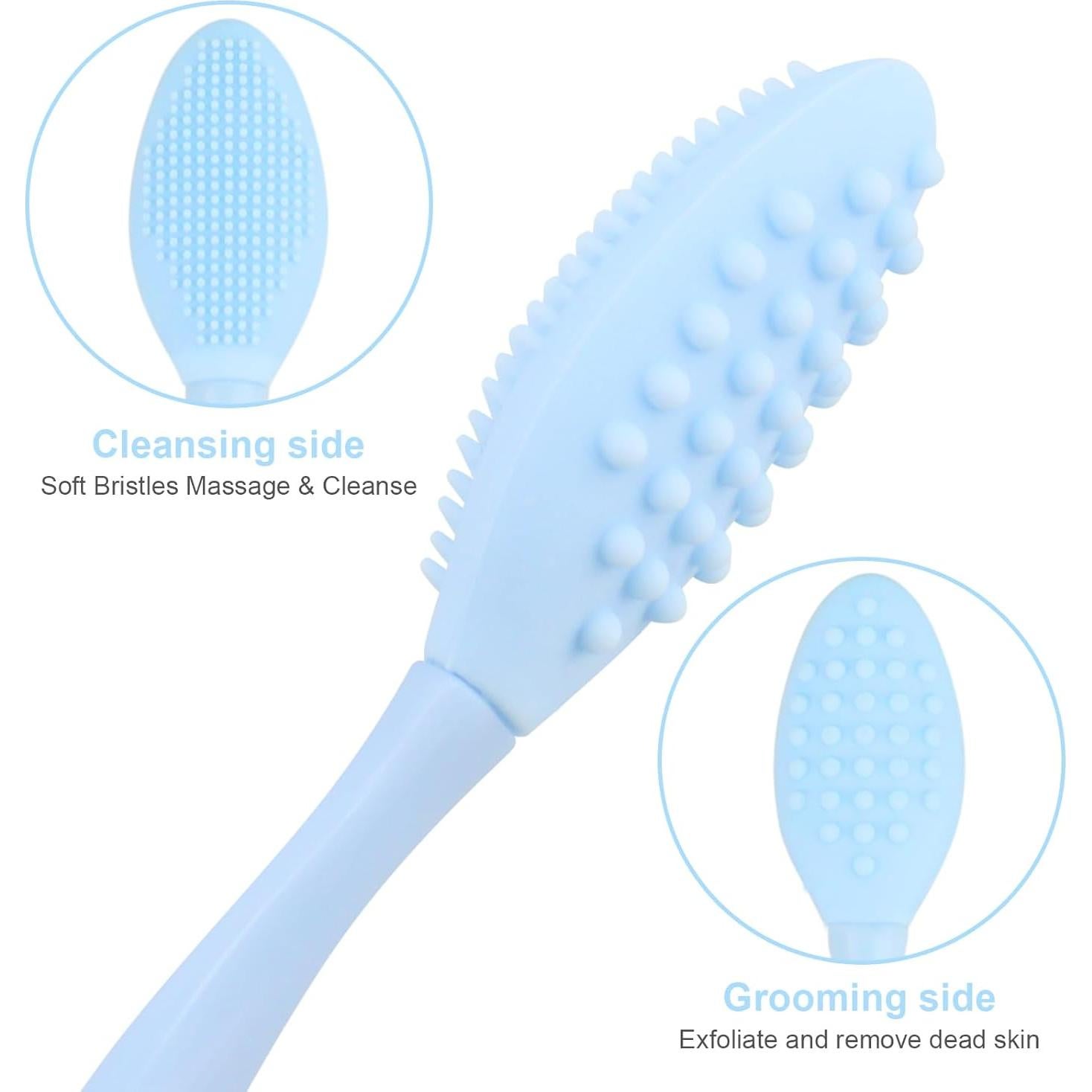 Cepillo Exfoliante de Labios YOUKOOL Doble Cara Silicona Azul 2pcs