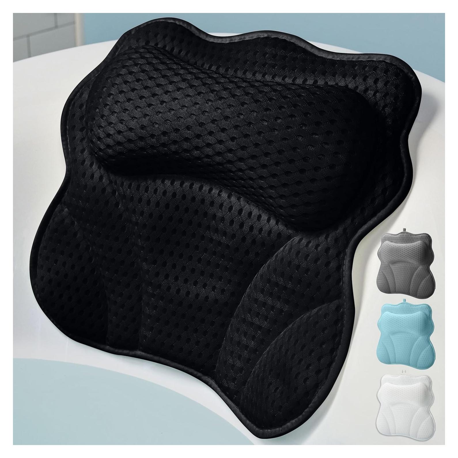 Almohada de Baño Ergonómica WONDERfoam Negra 43.8x41.9 cm