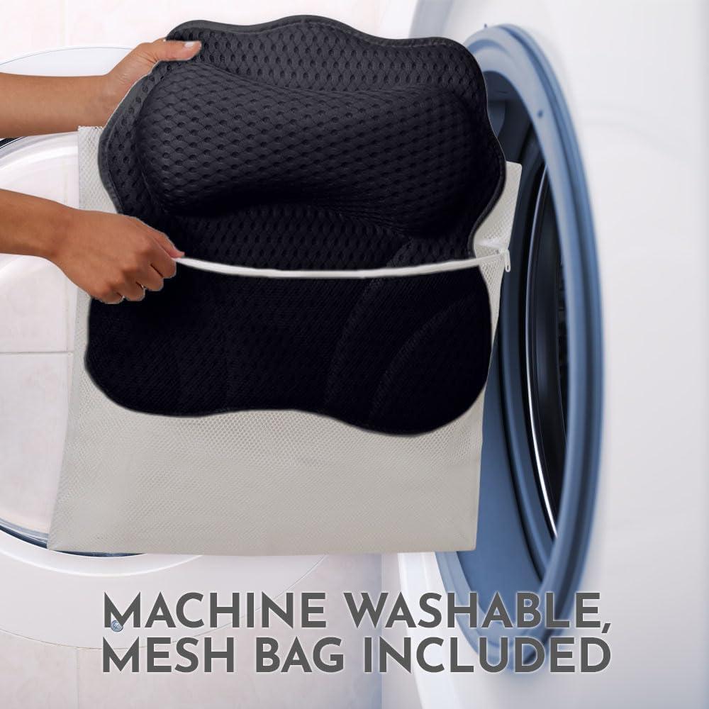 Almohada de Baño Ergonómica WONDERfoam Negra 43.8x41.9 cm