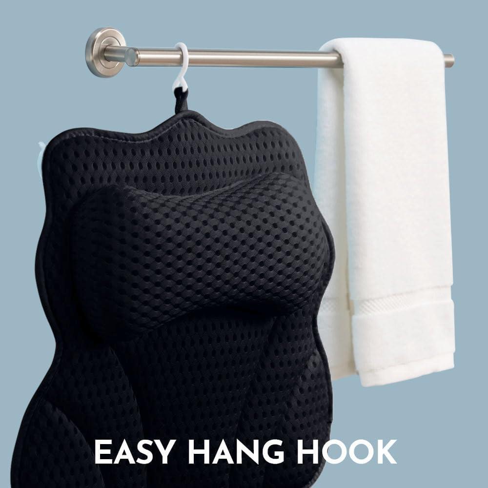 Almohada de Baño Ergonómica WONDERfoam Negra 43.8x41.9 cm