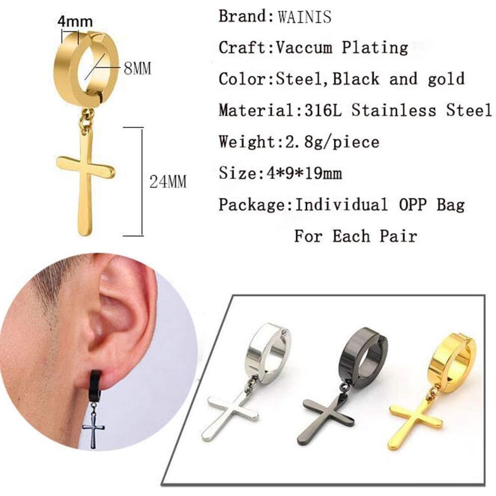 Set de 12 Pendientes Magnéticos WAINIS Acero Inoxidable Unisex