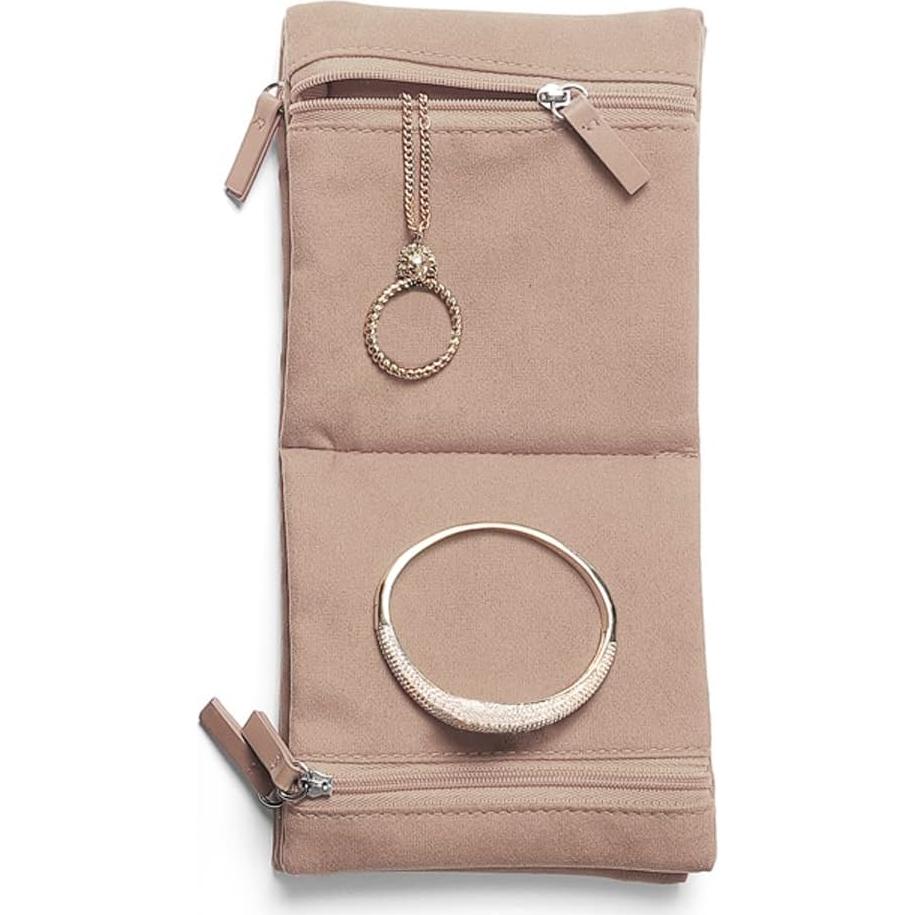 Bolsa Organizadora de Joyería Kelendle Terciopelo Champagne 11.5cm