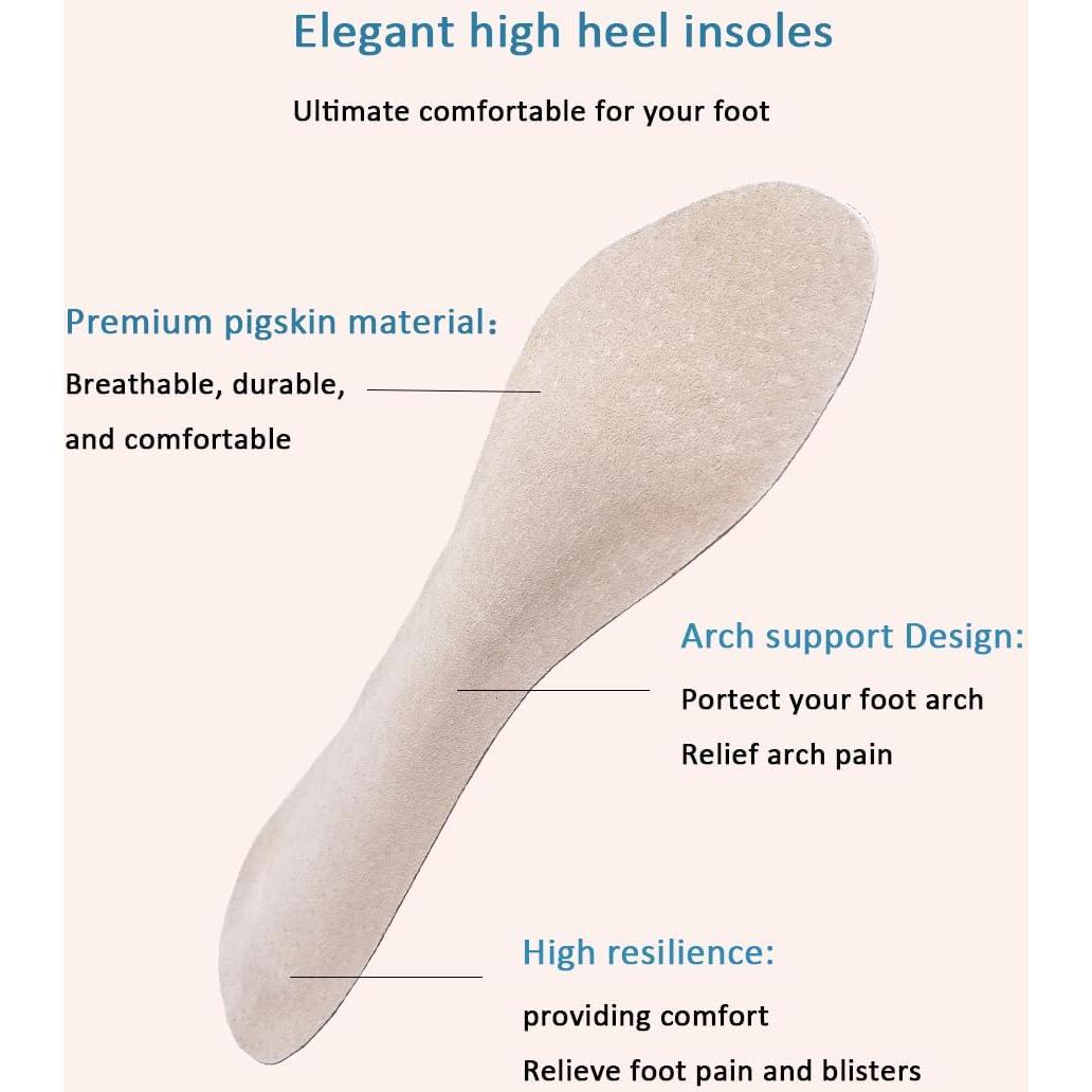 2 Pares de Almohadillas de Tacón Alto BTXYM - Piel de Cerdo Beige