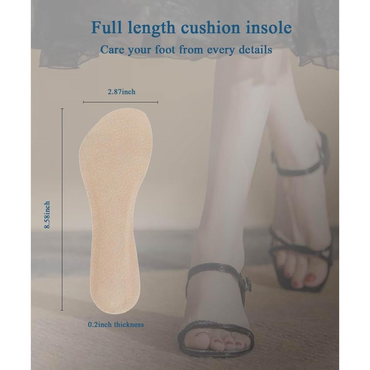 2 Pares de Almohadillas de Tacón Alto BTXYM - Piel de Cerdo Beige