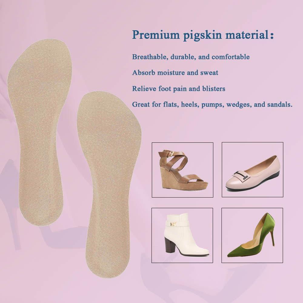 2 Pares de Almohadillas de Tacón Alto BTXYM - Piel de Cerdo Beige