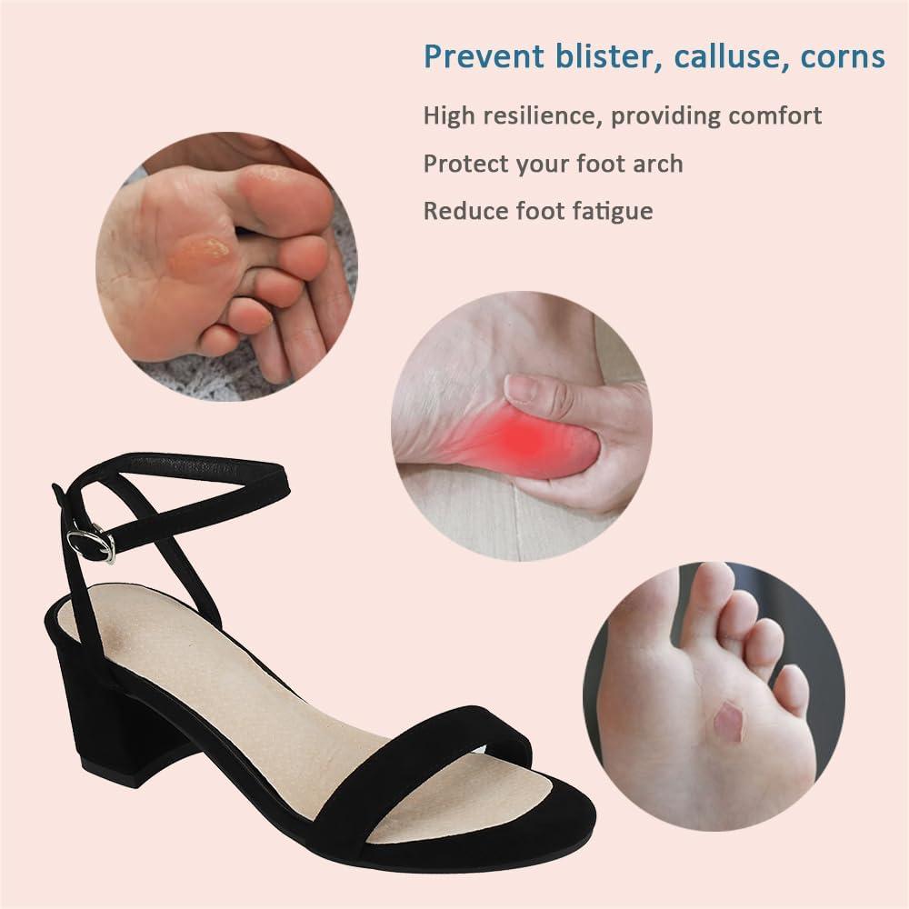 2 Pares de Almohadillas de Tacón Alto BTXYM - Piel de Cerdo Beige