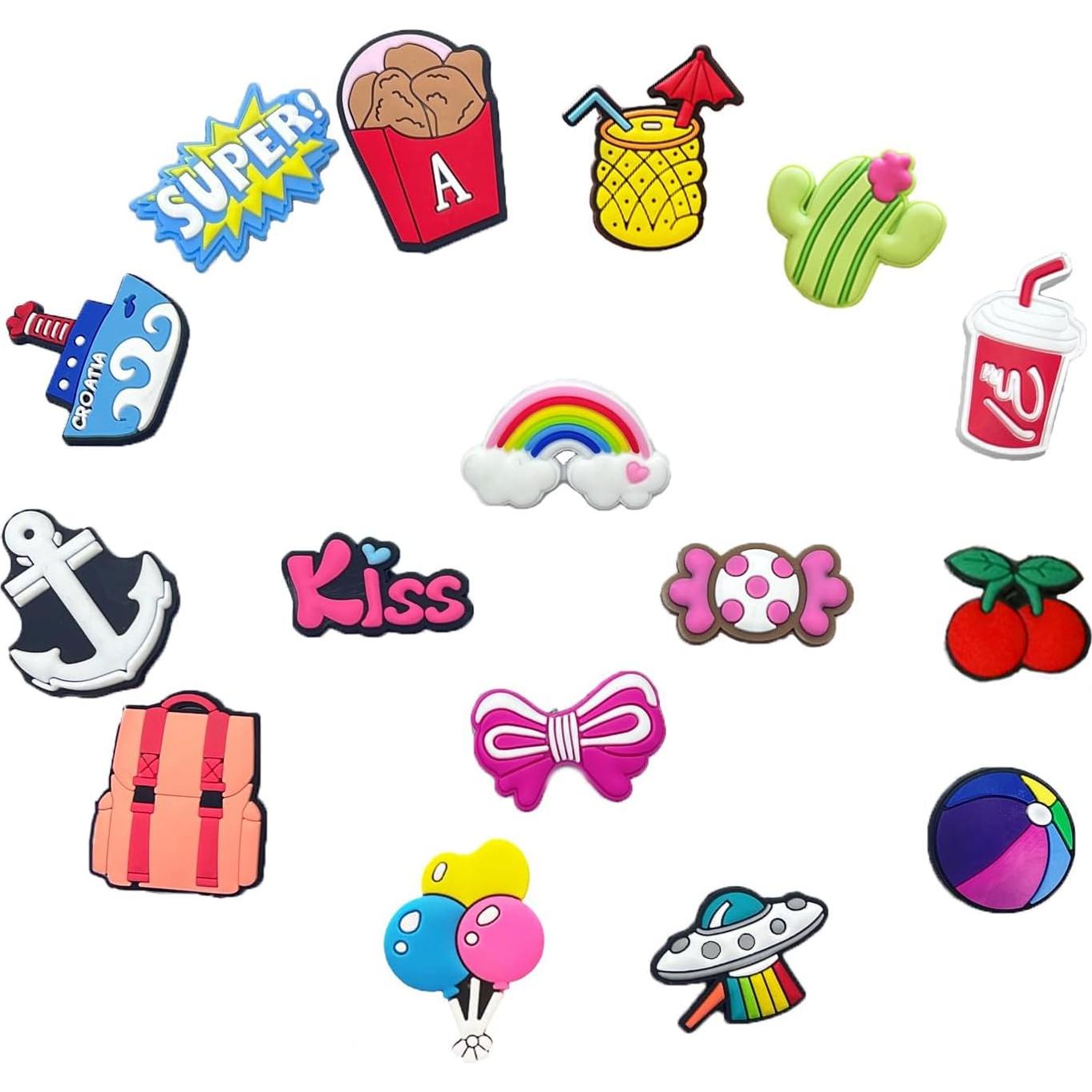 35 Piezas de Charms de Zapatos PVC Aleatorios para Niños