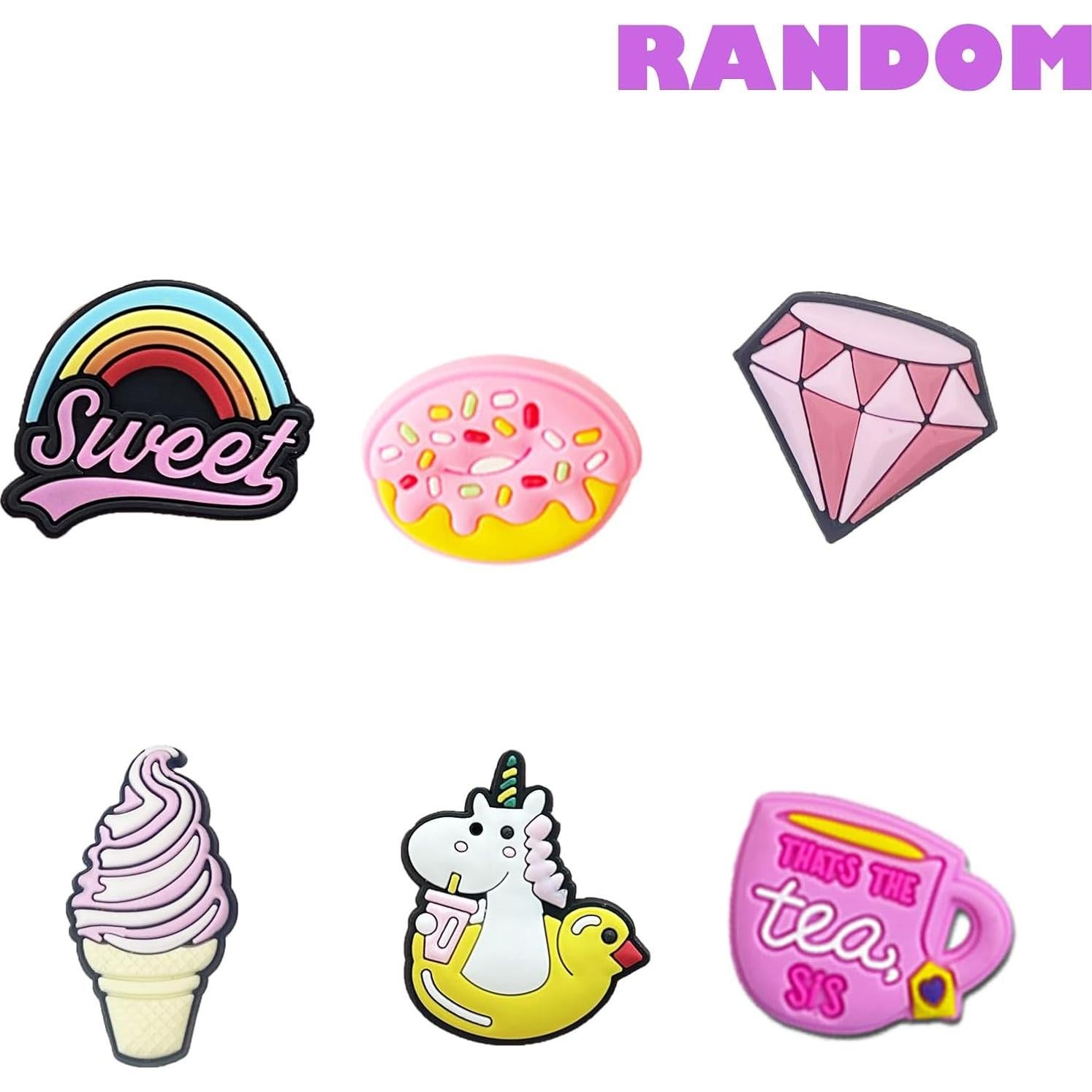 35 Piezas de Charms de Zapatos PVC Aleatorios para Niños