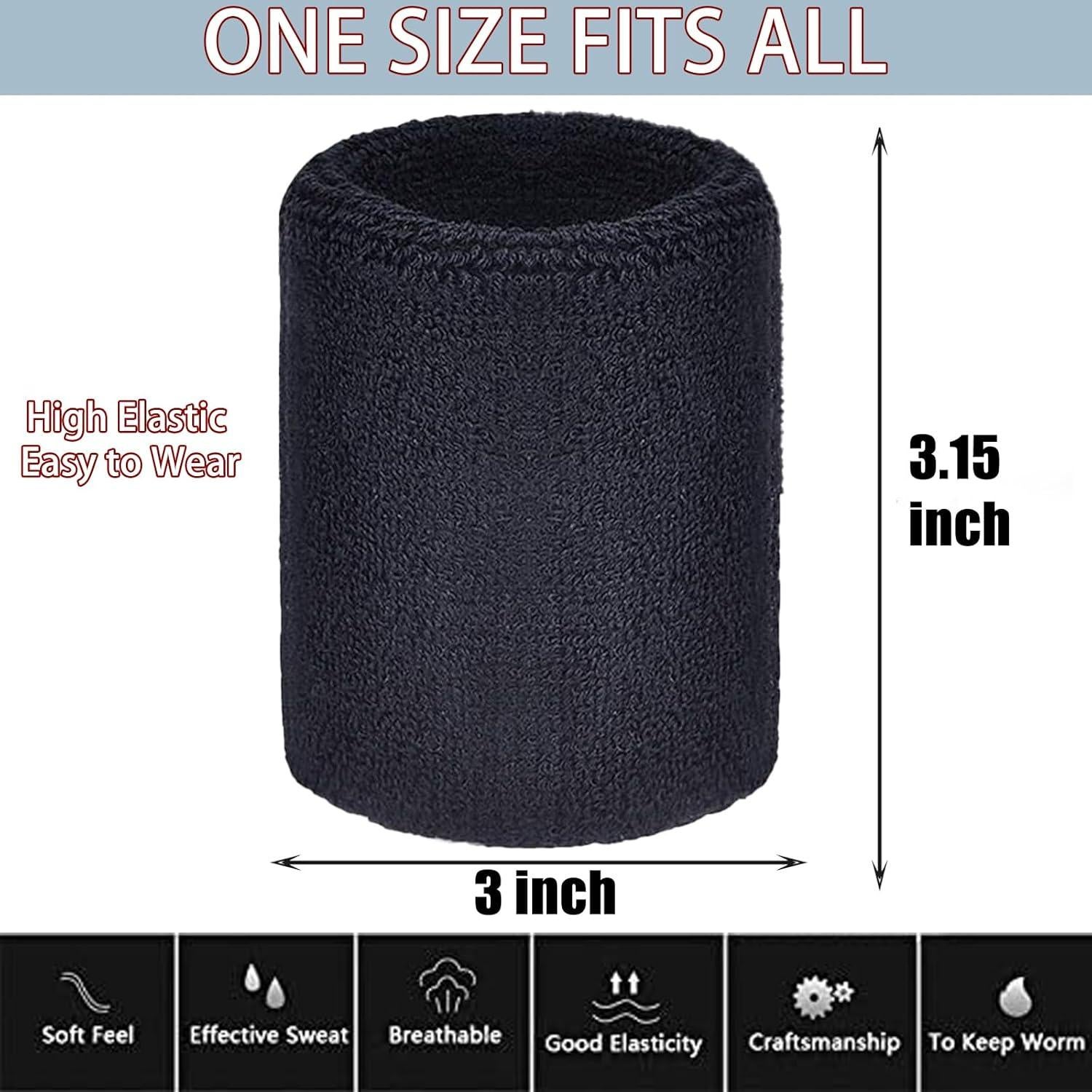 10 Pares de Bandas de Sudor Magicorange para Muñecas - Algodón Absorbente