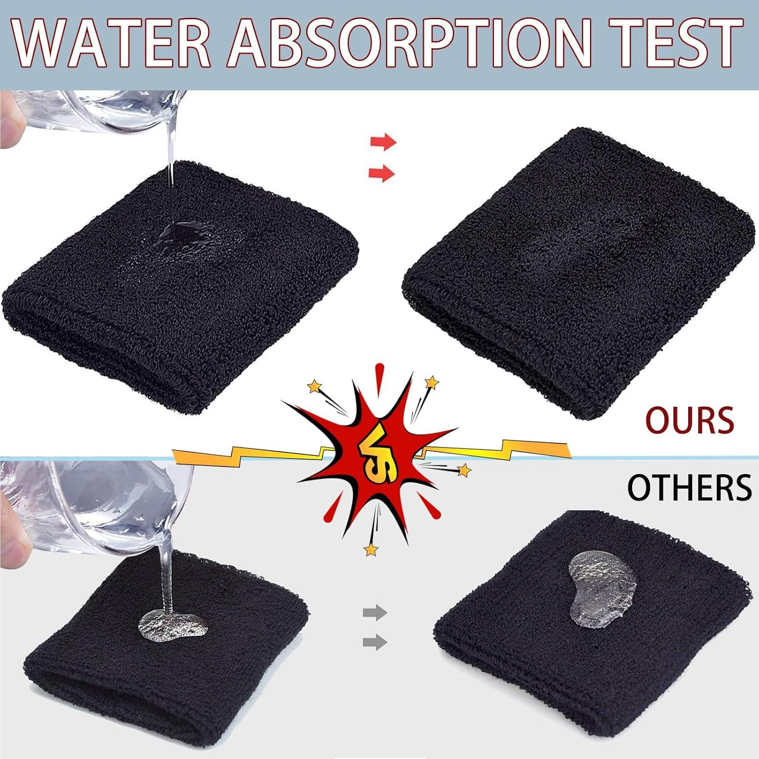 10 Pares de Bandas de Sudor Magicorange para Muñecas - Algodón Absorbente