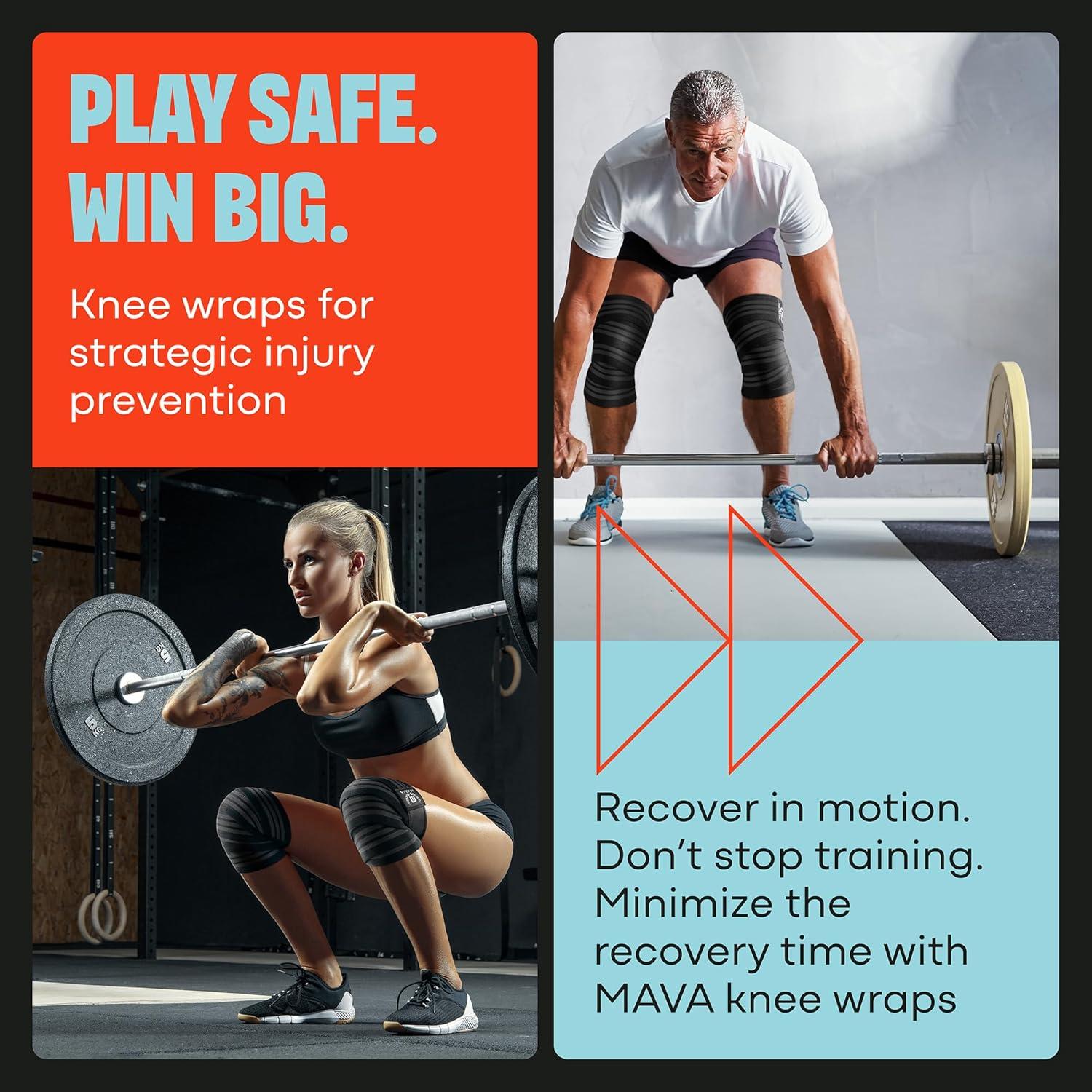 Fajas para Rodillas Mava Sports - Compresión 182.88 cm - Unisex