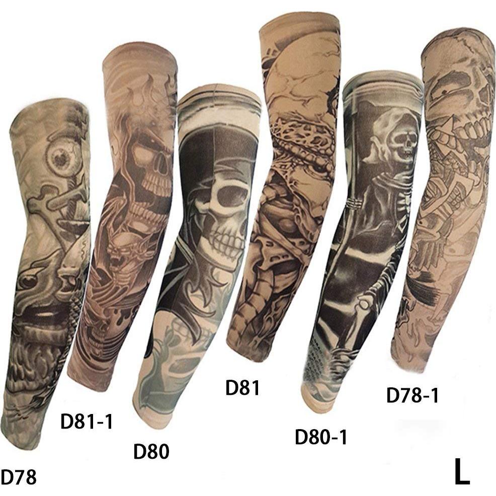 Mangas de Tatuaje Temporal Pinkiou Unisex - 6 Pcs, Protección Solar