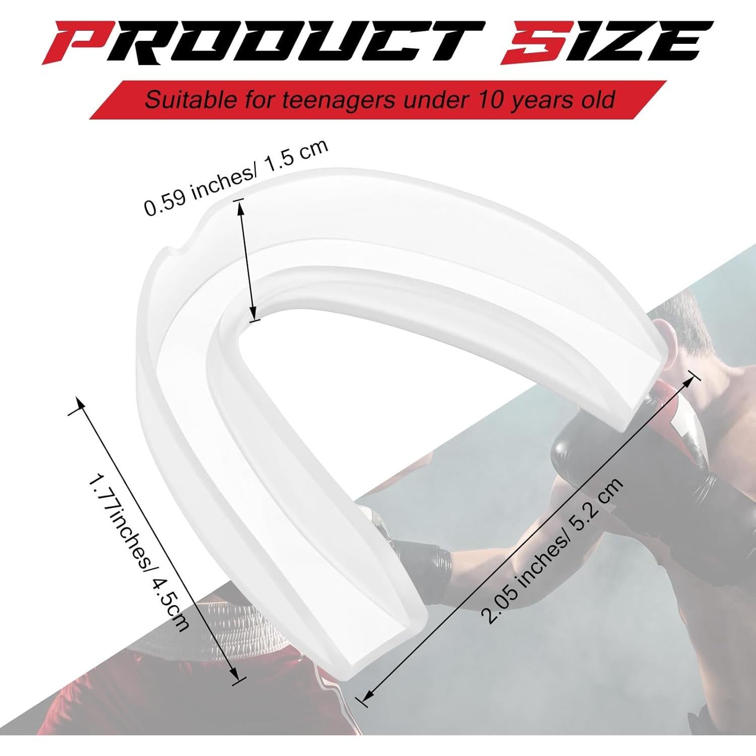 Protector Bucal Deportivo BBTO 20 Piezas Transparente Joven