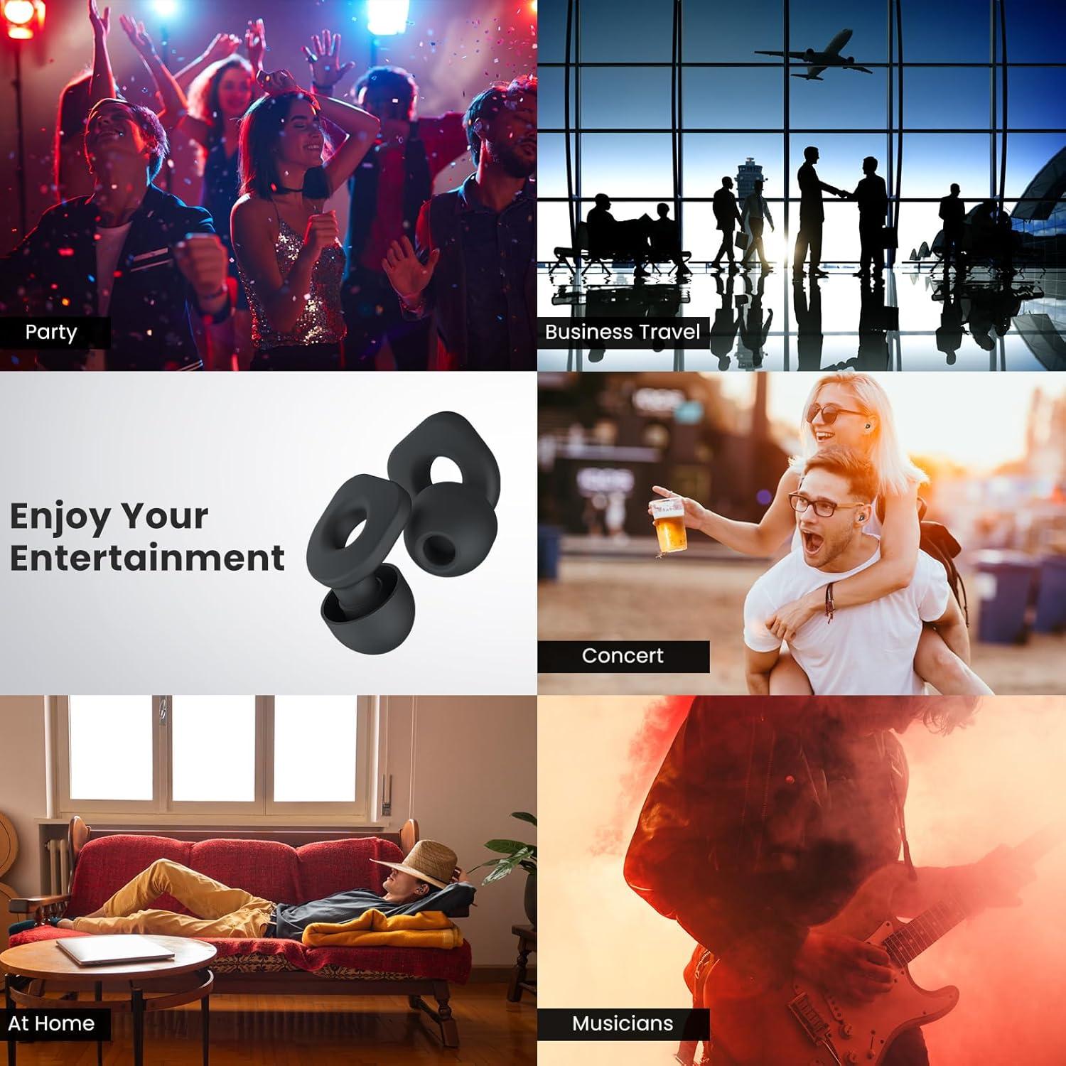 Tapones Reutilizables para Oídos LOETRUY - Reducción 25dB-30dB