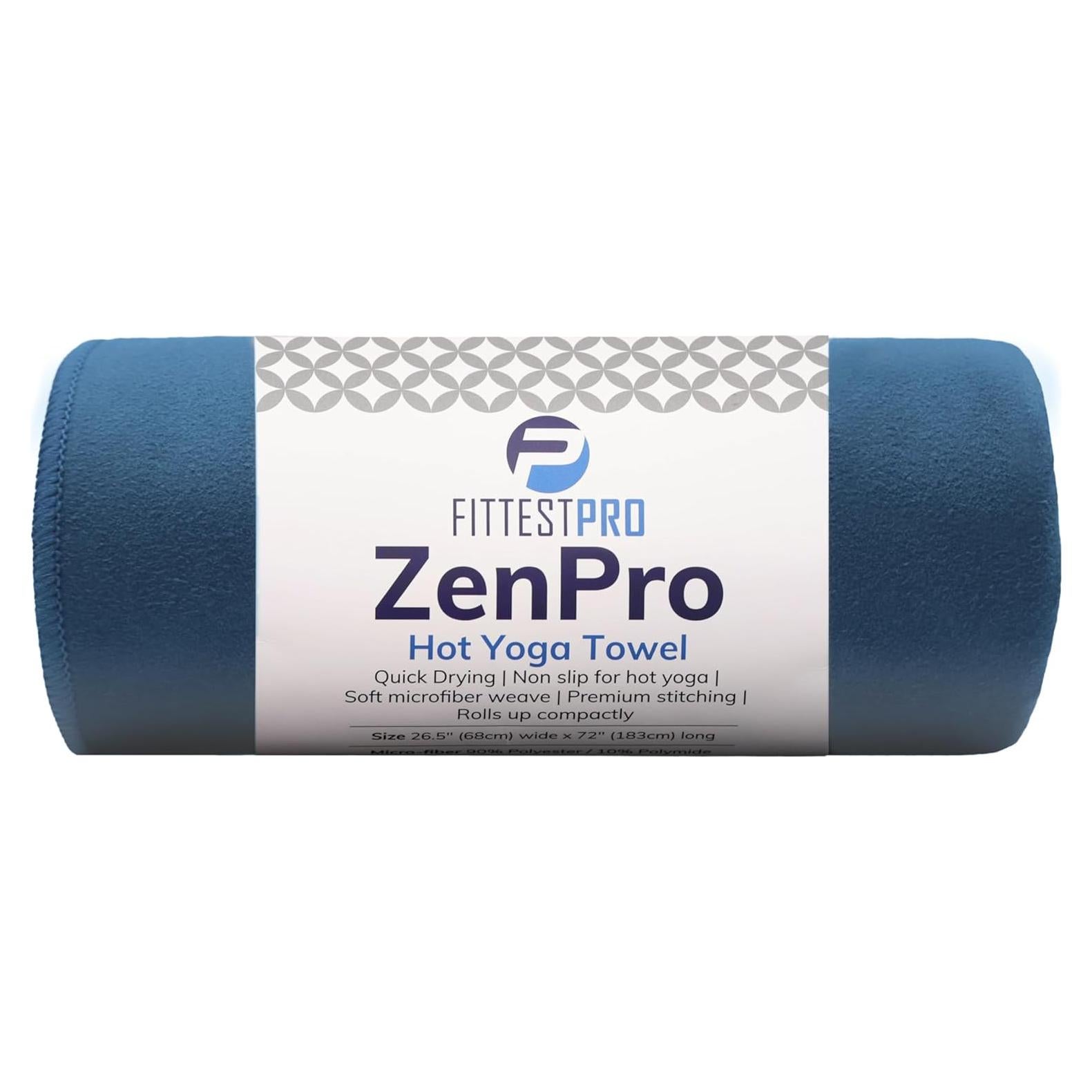 Toalla de Yoga Antideslizante Fittest Pro 182x67 cm Azul