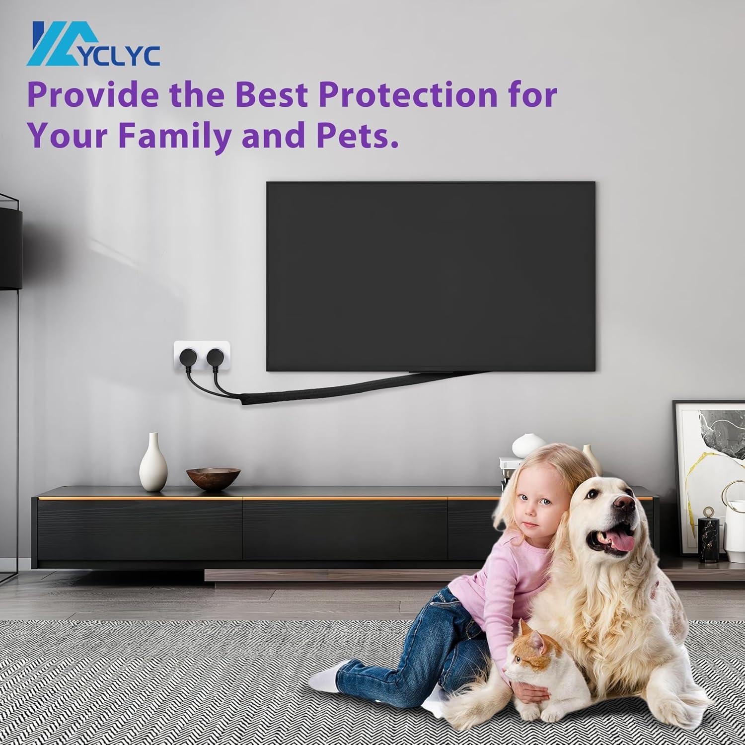 Manga de Gestión de Cables YCLYC 2.5m - 0.6cm Flexible Negra